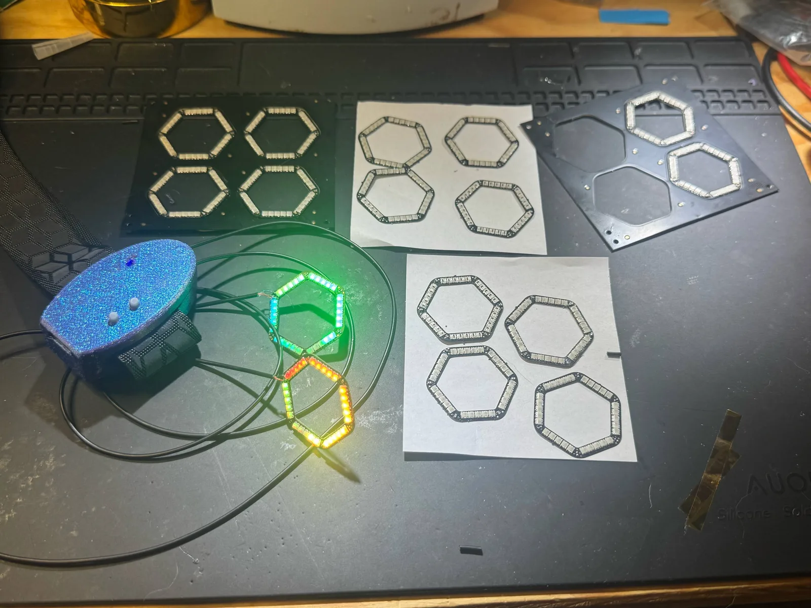 FlexiGlow:  Wearable Hexagon Neopixels