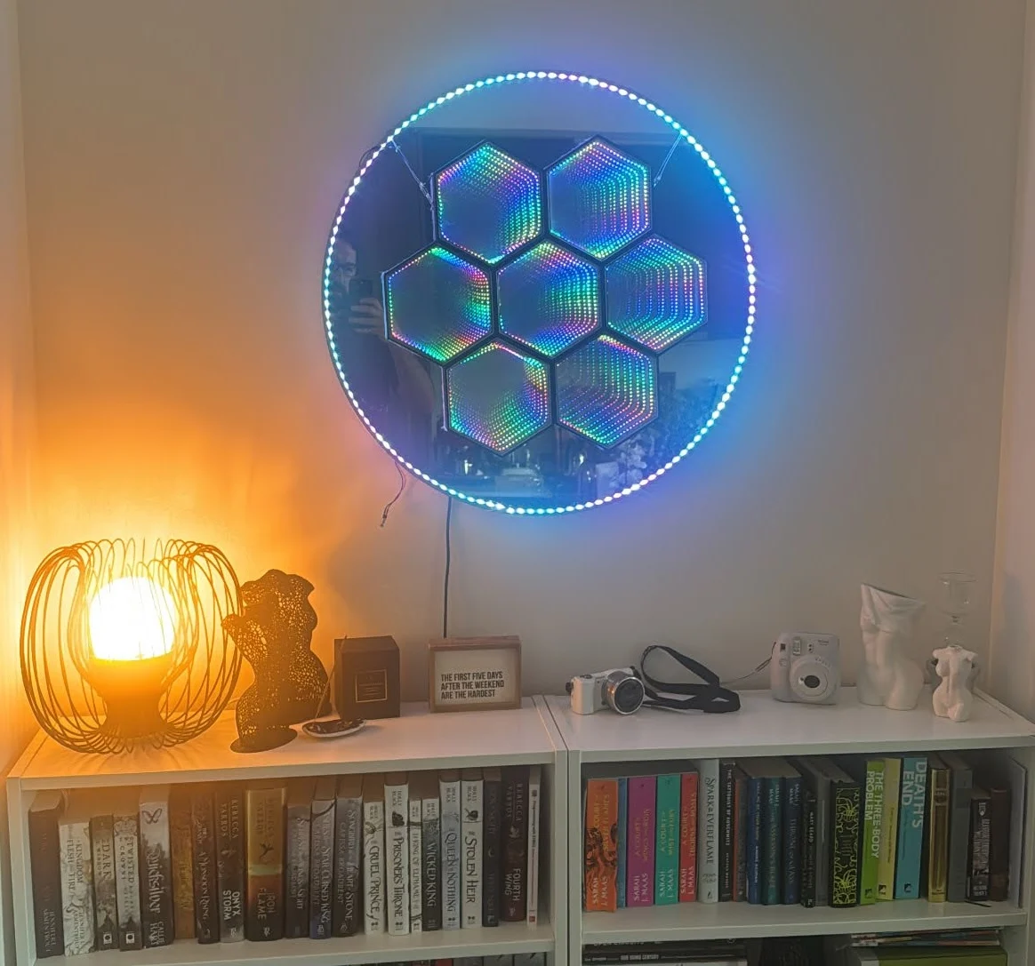 Hex Infinity Mirror — finished project