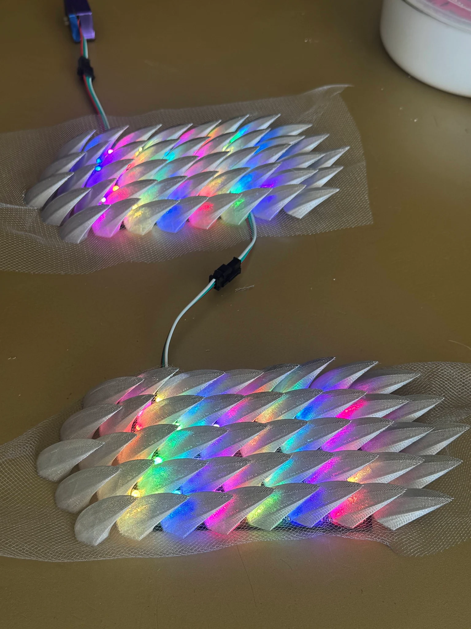 led dragon scale patches — finished project