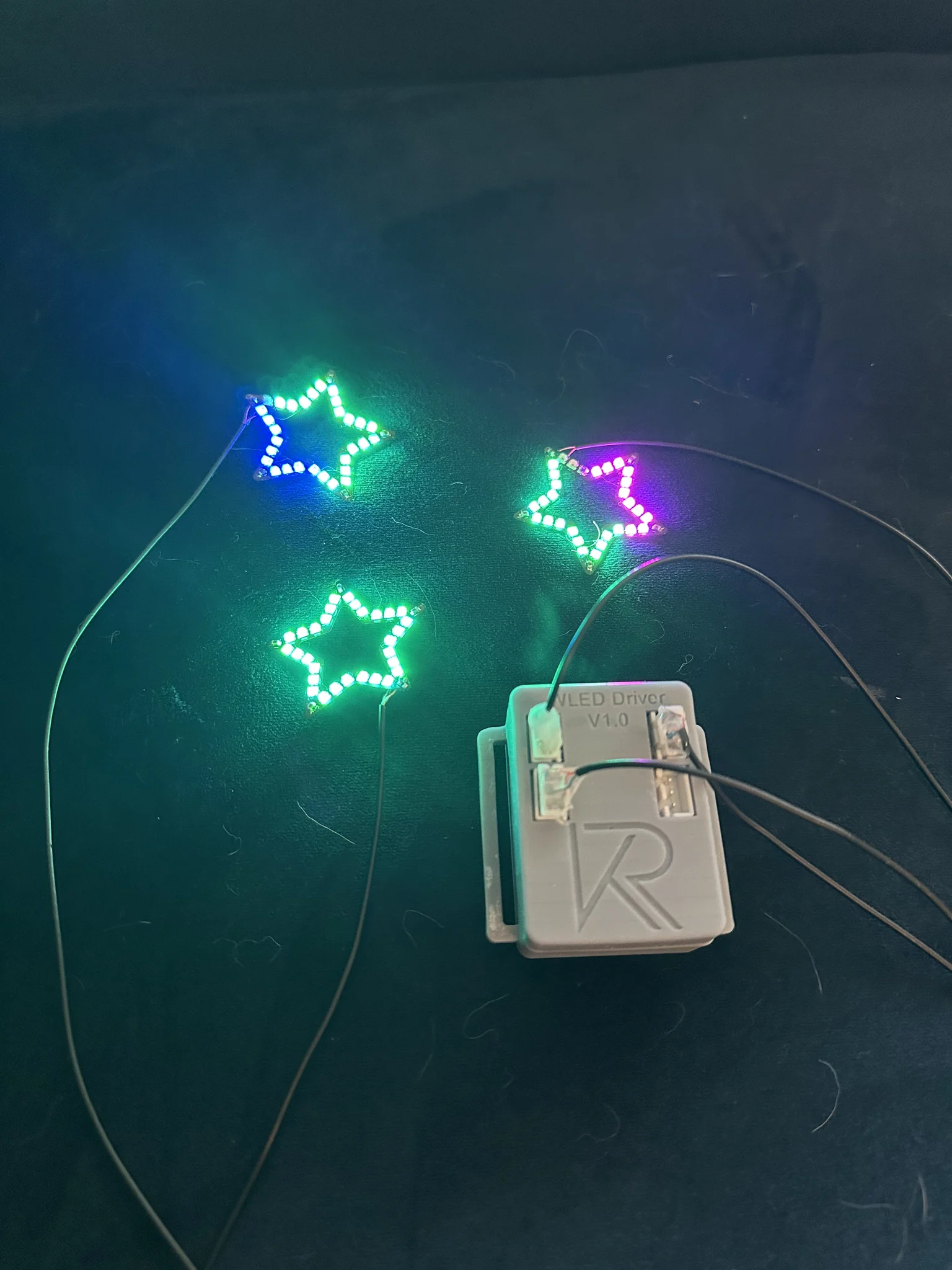wearable neopixel stars — finished project
